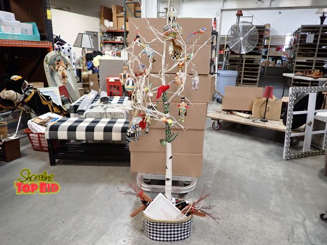 Lot 59-43203 - Holiday Tree With Ornaments And Decor