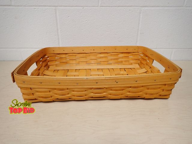 Lot 59-10748 - 1998 Longaberger Large Tray Basket, Excellent Condition 19 1/2" x 14"