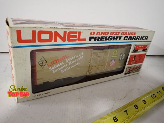 Lot 59-43327 - Vintage Lionel O and 027 Gauge Freight Car Santa Fe Train Car, Mint Condition, Original Box