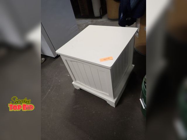 Lot 59-96045 - Square Wooden Storage Trunk/Side Table 22" x 21 1/2" x 21 1/2"