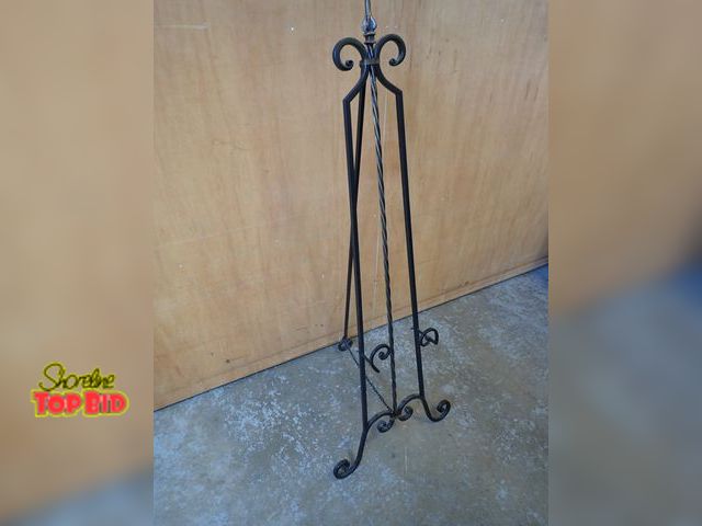 Lot 59-58147 - Like New Metal Easel - Ornate Scroll Work - 53" tall, easy to handle, move and store