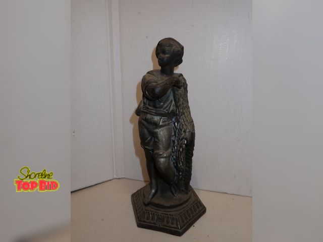 Lot 59-14396 - Cast Metal Fisherman Statue 8" tall