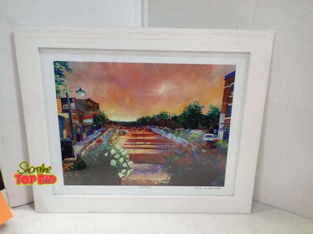 Lot 59-43519 - Framed Print Grand Haven MI Signed 16" x 14"