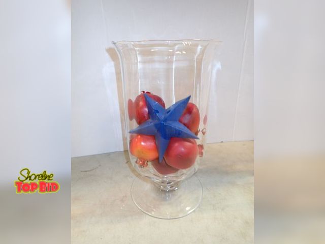 Lot 59-41573 - Clear Glass Pedestal Bowl - Decorative Centerpiece