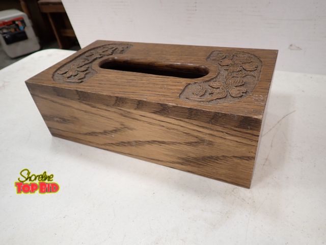 Lot 59-33256 - Vintage Wooden Tissue Box Cover