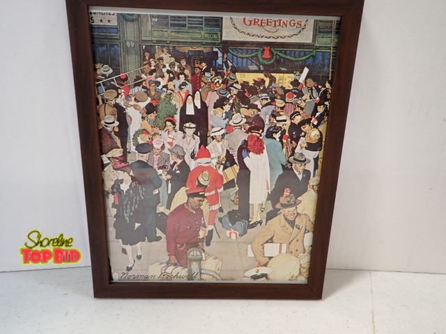 Lot 59-43407 - Framed Norman Rockwell Print 11" x 9"