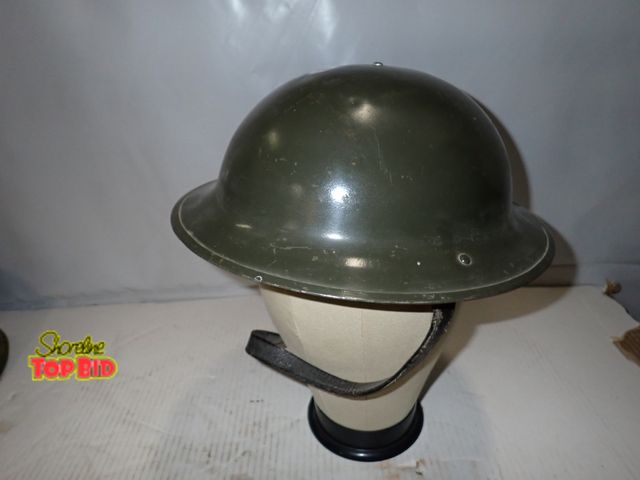 Lot 59-10388 - Canadian Mark II Brodie Steel Helmet, Vintage Collectible from the World War II Era