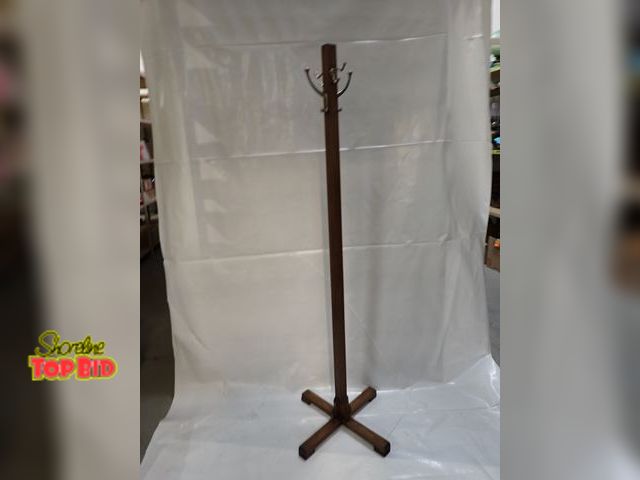 Lot 59-14222 - Vintage-Style Wooden Coat Rack, Arts &amp; Crafts or Mission-Style 62 3/4" tall