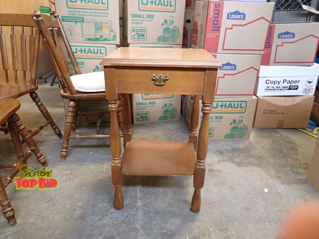 Lot 59-41116 - Maple Phone Stand with Drawer 28" x 17" x 14"