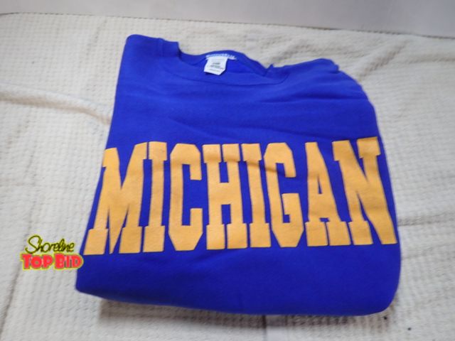 Lot 59-13135 - New Old Stock Vintage 1990s University of Michigan Crewneck Sweatshirt - Size Medium, Made in USA