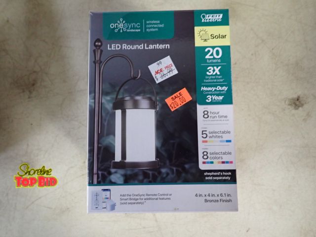 Lot 59-21221 - 1 LED Round Lantern, Solar. Benefits YMCA Camp Pendalouan