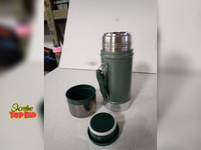 Lot 59-43688 - Vintage Stanley Thermos No. A-1350B, 24 oz. Wide Mouth with Cup &amp; Stopper Lid