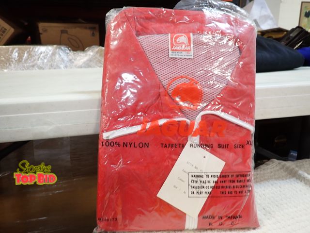 Lot 59-45057 - New Old Stock Vintage from 1970s to 1980s Jaguar 100% Nylon Taffeta Running Suit Size XLarge, Never ...