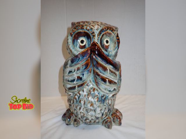 Lot 59-10211 - Ceramic Owl, Mid-Century Modern Danish Design 11 1/2" tall