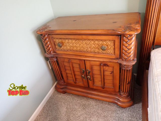 Lot 59-33649 - Tommy Bahama Home "Island Estate" Side Cabinet 34" x 34 1/2" x 17"