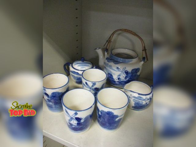 Shoreline Top Bid - Lot 59-31311 - Dutch Delft Blue Hand Painted Tea Set