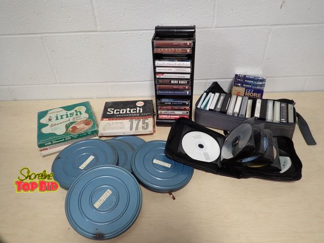 Lot 59-13047 - Mixed CD &amp; Cassette and Vintage Reel to Reel Music Tapes