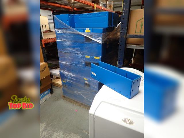 Lot 59-10000 - (96) - 1 Pallet Corrugated Storage Bins Flex-Con Containers 8" x 24" x 6". Benefits YMCA Camp Pendal...