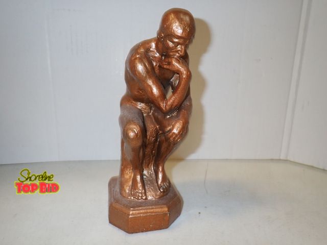 Lot 59-43511 - Gold Painted Sculpture "The Thinker"