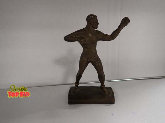 Lot 59-14184 - 1940s Bronze Boxer Sculpture 6" tall