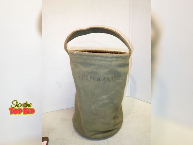 Lot 59-14628 - WWII 1942 U.S. Army/USMC Collapsible Canvas Water Bucket