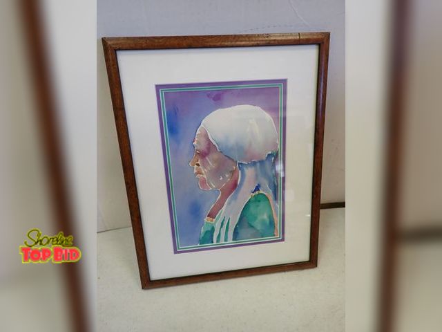 Lot 59-20116 - Framed Watercolor Abstract Original Signed Avanka 15 1/2" x 12 1/2"