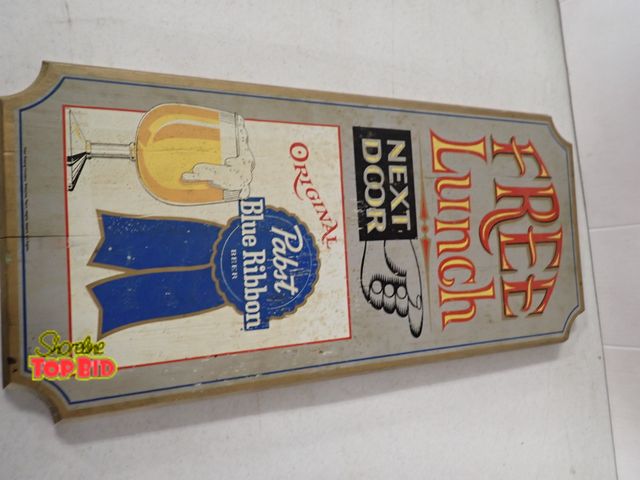 Lot 59-60040 - 23 1/2" x 11" Pabst Wooden Sign