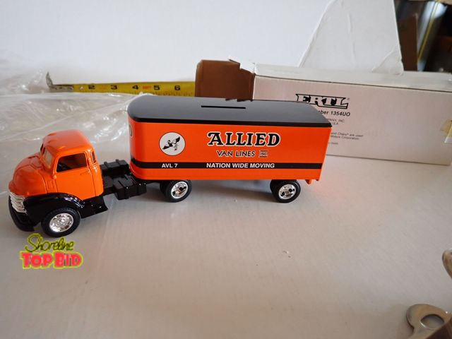 Lot 59-43134 - Allied AVL7 Tractor/Trailer Semi Bank, Mint Condition by Ertl Toy Co.
