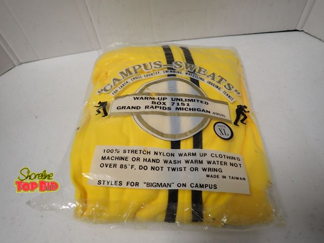 Lot 59-21069 - Vintage New Old Stock Campus Sweats Warm Up, Size XL