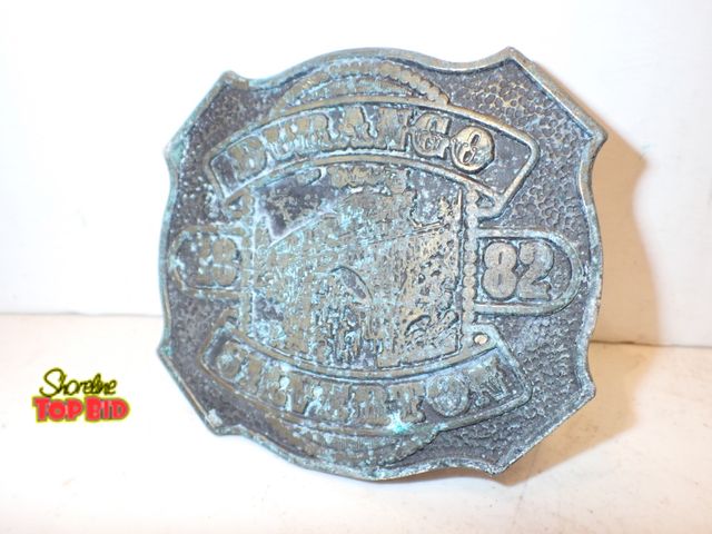 Lot 59-14542 - Vintage Brass Belt Buckle Durango Silverton Railroad 1882 was the Year the Railroad reached Silverto...