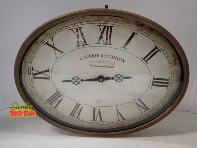 Lot 59-43464 - Vintage Style Oval French Wall Clock