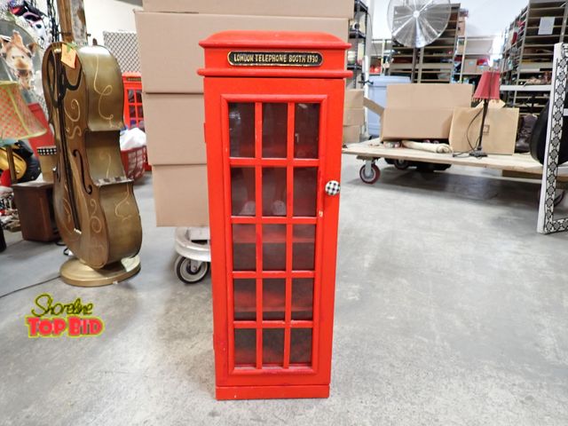 Lot 59-43212 - Vintage London Booth Storage Cabinet - Needs Some TLC - 30" Tall - Match To Lot 43214