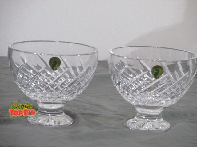 Lot 59-10016 - Set of 2 Waterford Crystal 5" wave bowls, new in the box, made in Ireland. MSRP $95