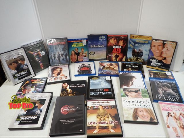 Lot 59-43379 - DVD Movies - All CDs in Cases, Some DVD Movies Never Opened - Total 23