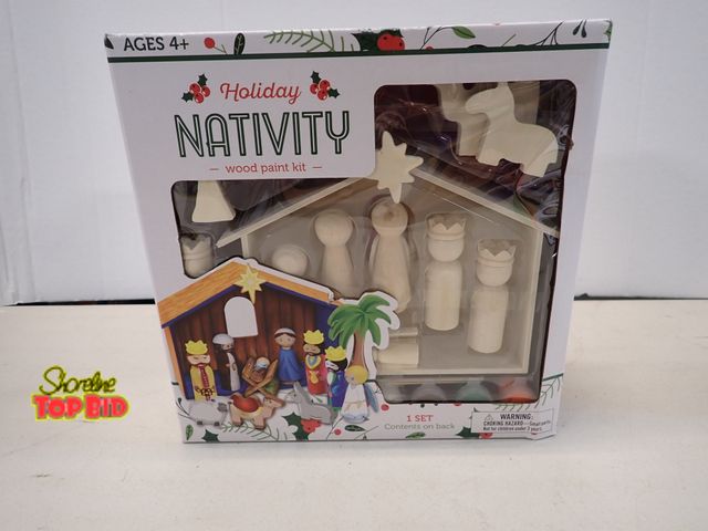 Lot 59-41609 - Holiday Nativity Wood Paint Kit, Never Used
