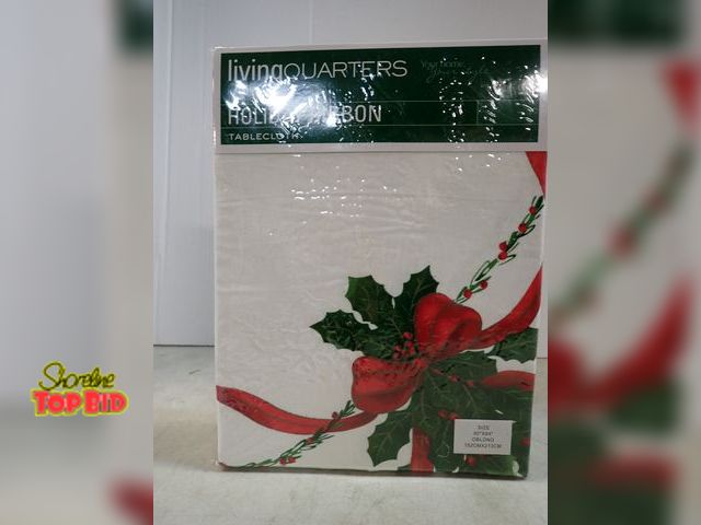 Lot 59-41478 - Holiday oblong tablecloth 60" X 84" New old stock