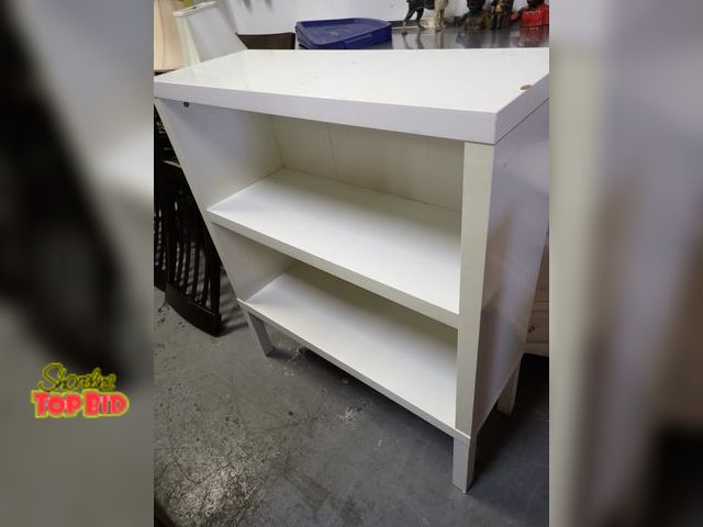 Lot 59-12345 - 2-Tier Painted Bookcase, White