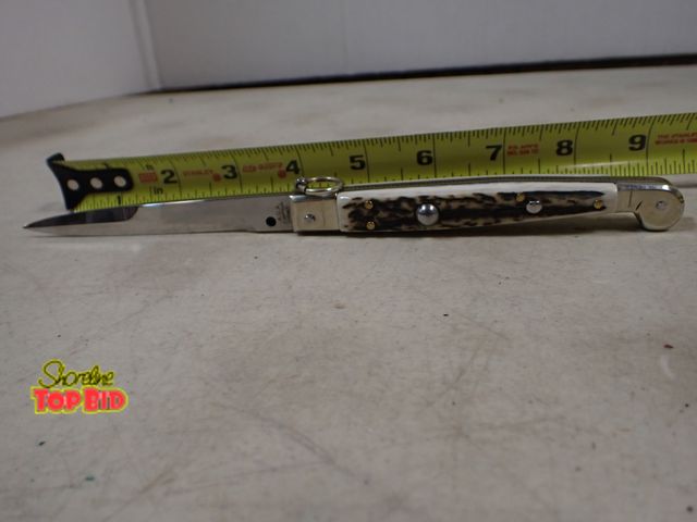 Lot 59-41312 - A.G.A. Campolin Stiletto Style Knife, Spring Loaded