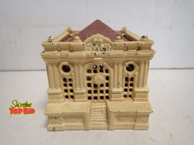 Lot 59-14205 - Antique Cast Iron U.S. Treasury Building Still Bank by Grey Iron Casting Co. 1925 and 1928, 2 3/4" t...