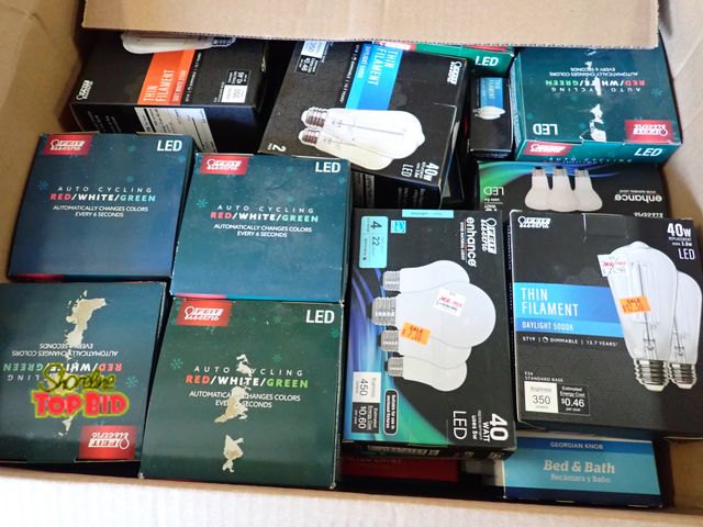 Lot 59-21105 - Large Box Misc. Light Bulbs. Benefits YMCA Camp Pendalouan