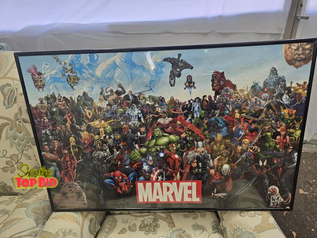 Lot 59-76025 - Marvel, superhero poster in frame. 34x22
