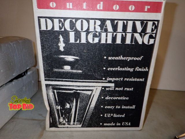 Lot 59-58006 - New Decorative Lighting Weatherproof Everlasting Finish Impact Resistant and Will Not Rust, Made in ...