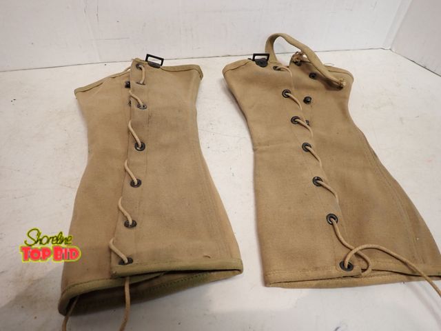 Lot 59-14626 - WWII Military Canvas Leggings