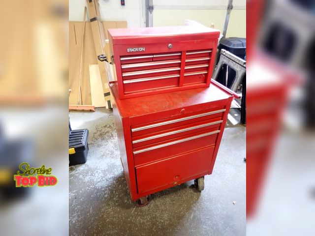 Lot 59-43769 - Stack-On Double Box Rolling Tool Chest, Made in USA