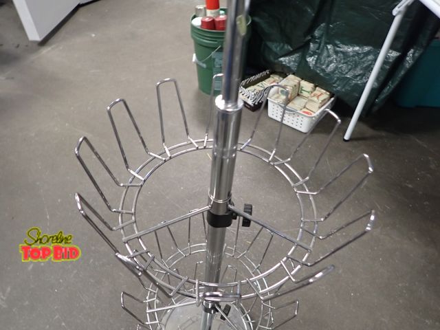 Lot 59-96040 - Weighted Wire Lazy Susan Shoe Rack, Holds up to 24 Pair