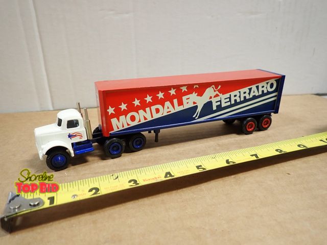 Lot 59-24126 - Winross Mondale/Ferraro Tractor &amp; Trailer 9" long Mint Condition