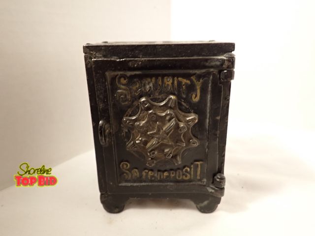 Lot 59-13099 - Antique Cast Iron Security Safe Deposit Bank 19th Century Late Victorian Era by Kyser &amp; Rex, Val...