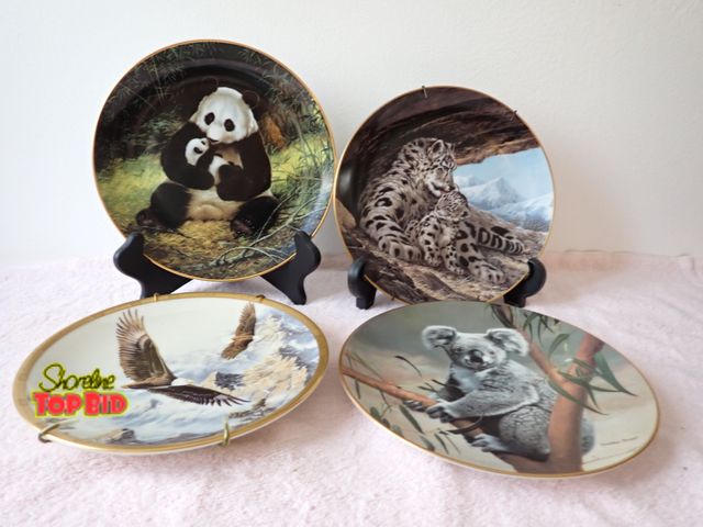 Lot 59-43540 - Wildlife Collector Plates - Total 4, No Chips or Cracks
