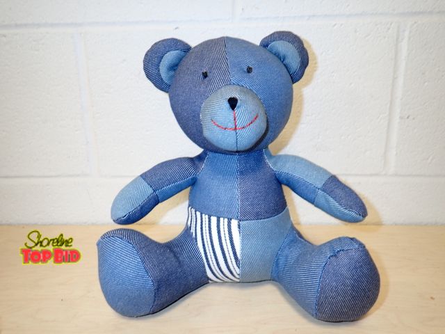 Lot 59-43961 - Levis x Target Blue Patchwork Teddy Bear - a limited edition from collaboration between Levi's &amp;...