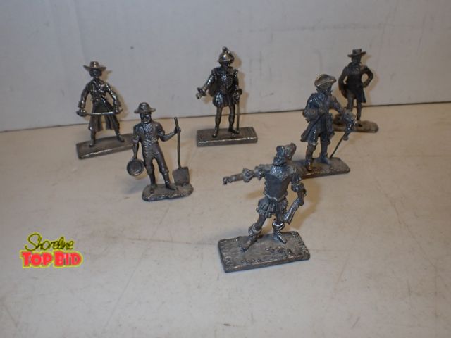 Lot 59-14599 - 6 Fine Pewter Sculptures 2 1/2" to 3" tall each